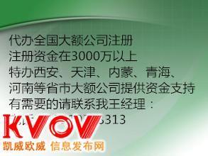 全国大额资金注册提供2000万到5个亿的注册资-yingjie8313-KVOV信息发布网_分类信息网站